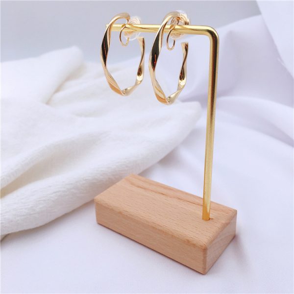 Mosquito Coil Irregular Metal Earrings Circle Ear Clip Without Hole