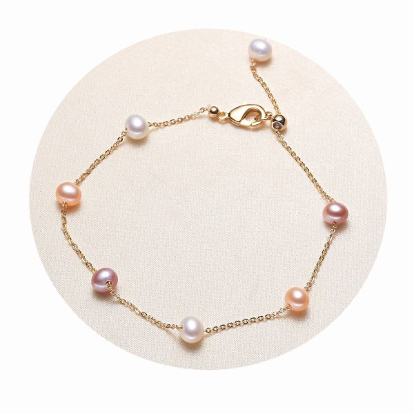 Starry Sky Colorful Small Pearl Bracelet For Girls Simple Style