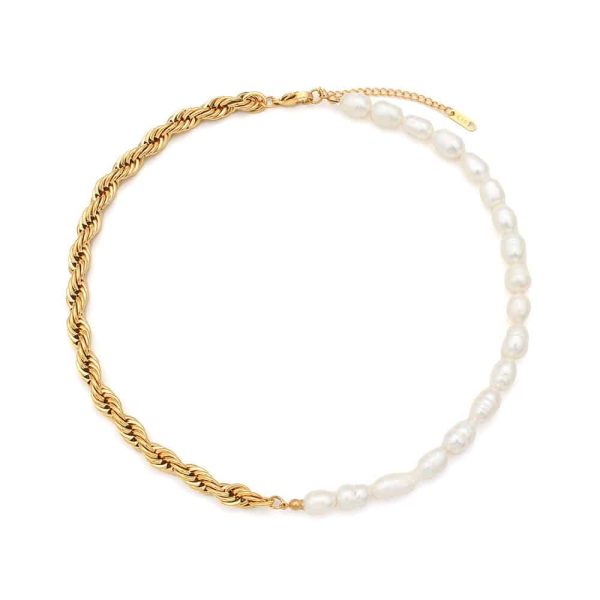 Natural Freshwater Pearl Chain Necklace For Women