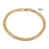 Gold Cuban Link Chain Six-sided Bracelet