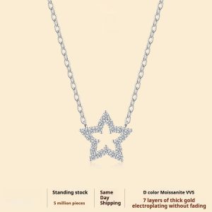 Hollow Necklace Make A Wish Star Clavicle Chain Does Not Fade