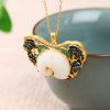 Personality Lucky Elephant Safety Lock Necklace