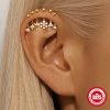 S925 Sterling Silver Snowflake Horse Eye Diamond Ball Flat Back Vertical