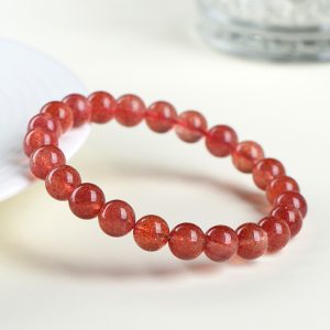 Natural Pigeon Blood Red Ice Strawberry Quartz Bracelet