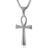 Simple Glossy Egypt Anka Cross Pendant Men's Necklace