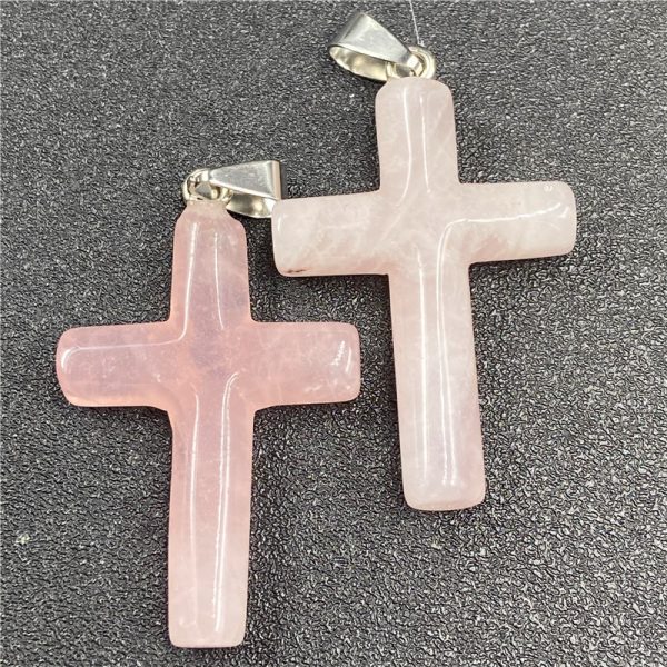Natural Stone Powder Crystal Agate Semi-precious Stone Cross
