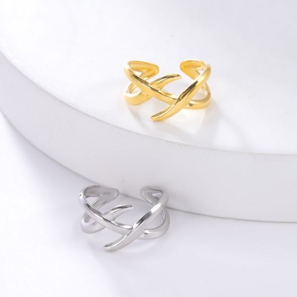Personalized Retro Women's Fashion Stainless Steel Open Ring