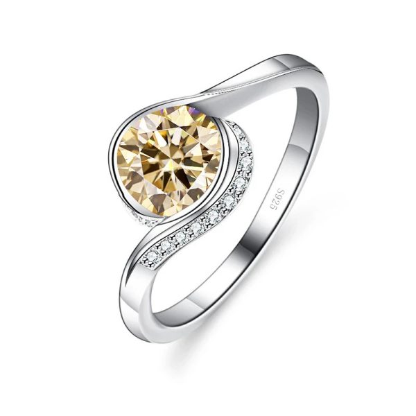 Moissanite Ring S925 Women's Sterling Silver