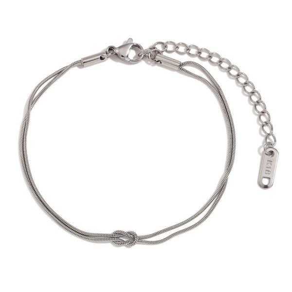 Valentine's Day Knot Snake Stainless Steel Knot Couple Bracelet