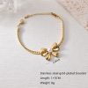 Heart Bracelet Stainless Steel Gold-plated Pearl Handmade Chain
