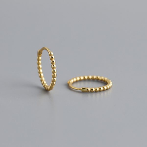 More Sizes Circle Polka Dot S925 Sterling Silver Ear Clip