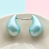 Acrylic Earrings Water Drop Nacrolacquer