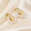Pearl And Circle Design Fashion Earrings