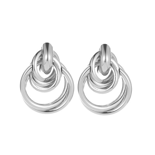 Fashion Exaggerated Circle Stud Earrings Punk