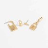 Simple And Fashionable Key Lock Earring Set Personality
