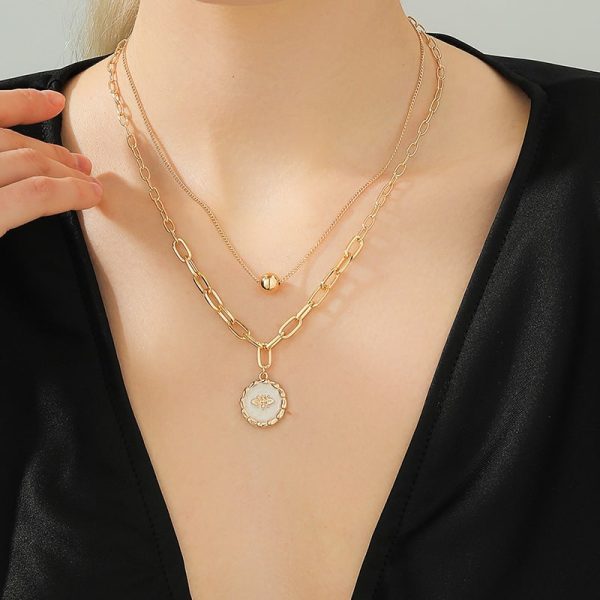 Double-layer Bee Necklace Simple Vintage Sweater Chain