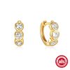 925 Sterling Silver Heart-shaped Diamond Earclip Earrings