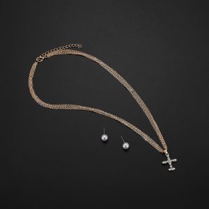 Creative Jewelry Set Cross Alloy