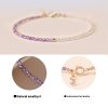 2mm Women's Purple Rattan Beautiful Purple Crystal Bracelet