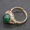 Natural Stone Bead Speckled Stone Ring