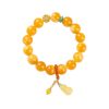 Yellow Chicken Grease Beeswax Gourd Fu Lu Bracelet