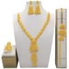 24k Gold-plated Necklace Bracelet Earrings Suit