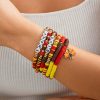 Thanksgiving Maple Leaf Acrylic  Creative Handmade Polymer Clay Beaded Bracelet Suit