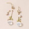 Women's White Crystal Drop Earrings