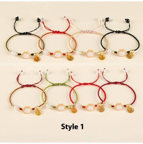 Xiao Hong Rope Bracelet Girls' High-grade Lucky Beads