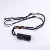 Natural Crystal Stone Column Black Tourmaline Original Stone Pendant Necklace