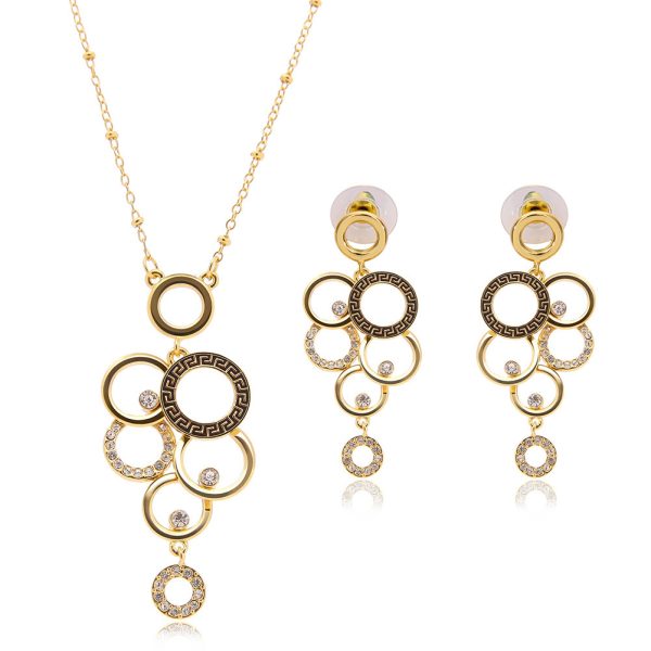 European And American Foreign Trade Accessories 18K Gold Jewelry Set