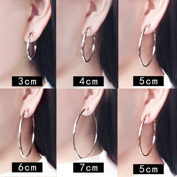 925 Sterling Silver Lace Laser Pattern Circle Earrings