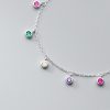 Simple Geometric Round Ornamental Stone Tassel Elegant Graceful Hand Jewelry