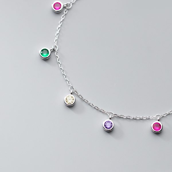Simple Geometric Round Ornamental Stone Tassel Elegant Graceful Hand Jewelry