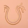 Exaggerated street shot thick plaid chain jewelry, light luxury set diamond multi-layer detachable necklace