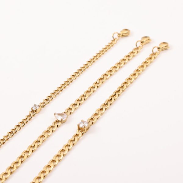 Titanium Steel Plated 18K Gold Women's Bracelet