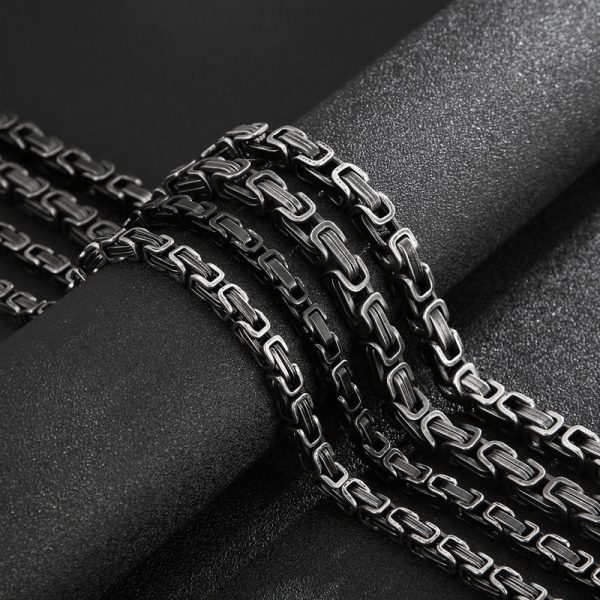Stainless Steel Ornament Return Chain Titanium Steel Men's Necklace