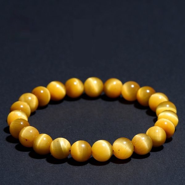 Female Versatile Natural Gold Tigereye Ball Bracelet