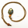 Natural Elongated Stone Original Stone Net Necklace Pendant