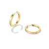 Gold Pigment Ring Earrings Female Circle Ear Studs