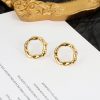 Metal Irregular Circle Design Earrings