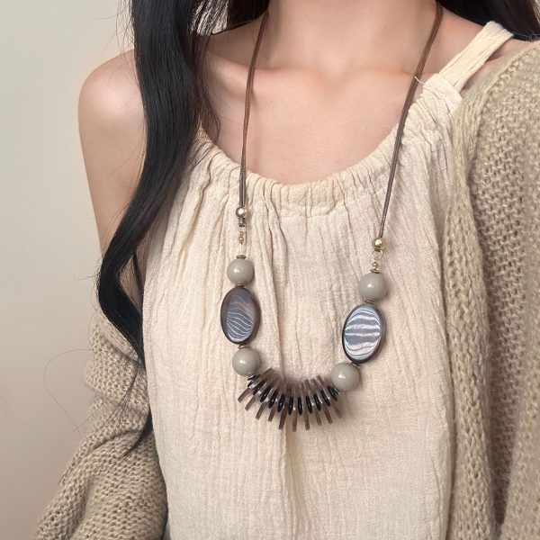 Long Shaped Original Hand-woven Pendant Necklace