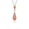 Jewelry Metal Hollow Pattern Water Drop Women's Earrings And Necklace Set