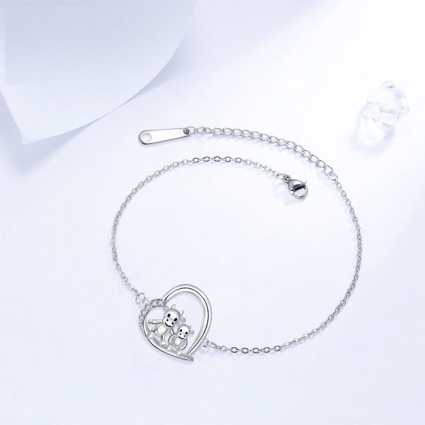 European And American Bracelet High Sense Female With Hearts Cow Bracelet
