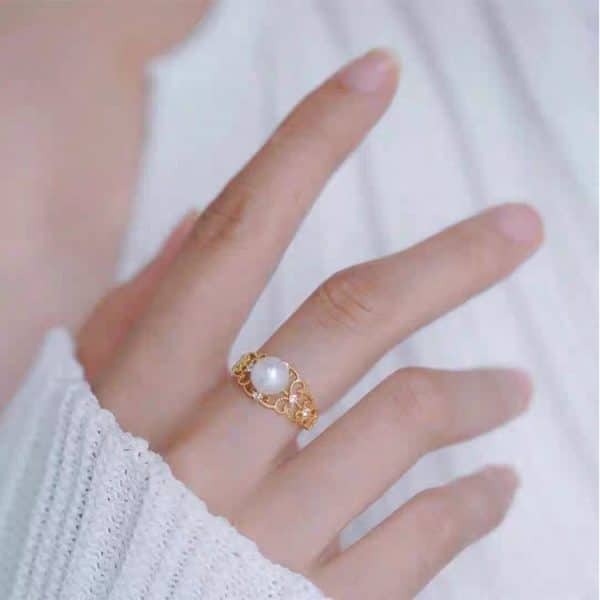 Retro Natural Open-end Pearl Ring Women