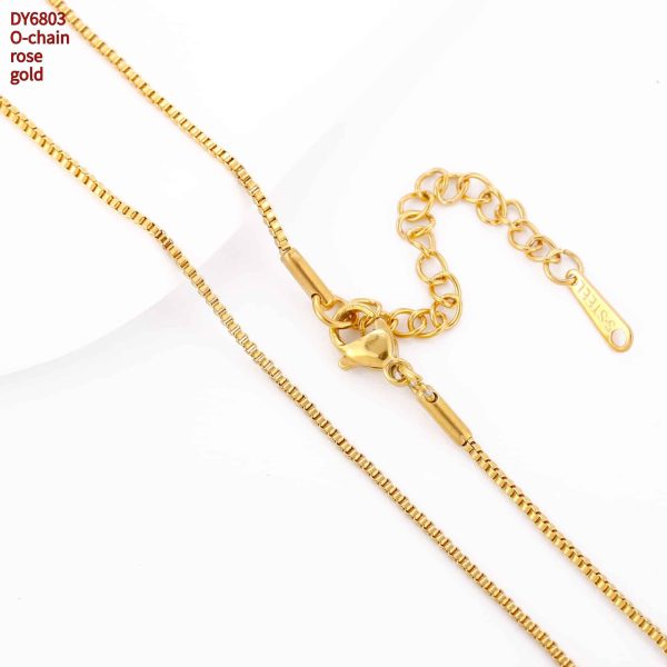 Stainless Steel Vacuum Vapor Plating 18K Gold Necklace