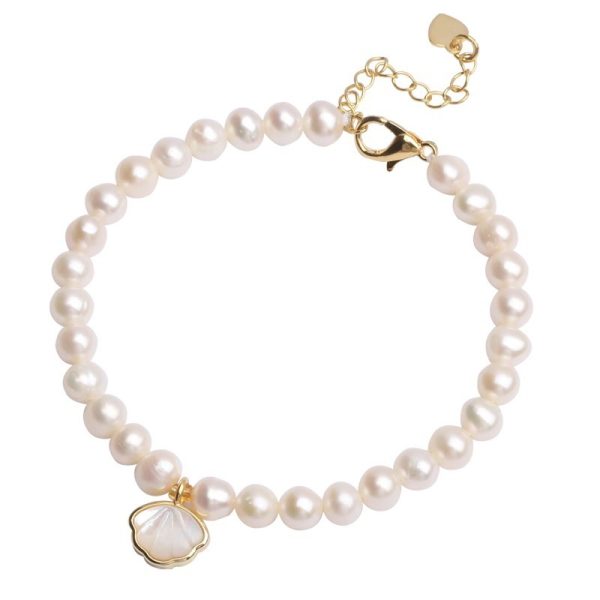 Real Natural Freshwater Pearl Bracelet Female Fan