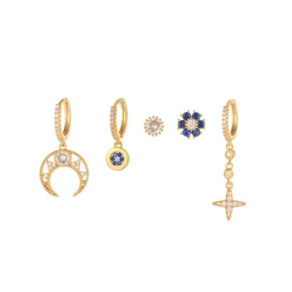 Ladies Fashion Molan Zircon Earrings Set