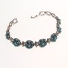 Women's Silver-plated Beautiful Flowers-shaped Diamond Bracelet