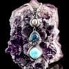 Pendant natural sea stone necklace